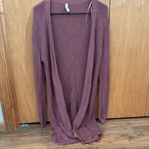 Wishlist Dusty Rose Open-Front Cardigan